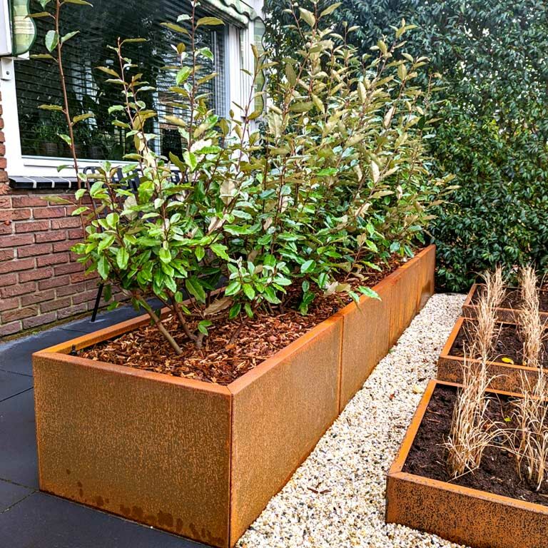 Ζαρντινιέρα από χάλυβα corten Texas xxl 320 x 60 cm