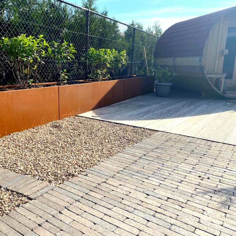 Ζαρντινιέρα από χάλυβα corten Texas xxl 360 x 40 cm