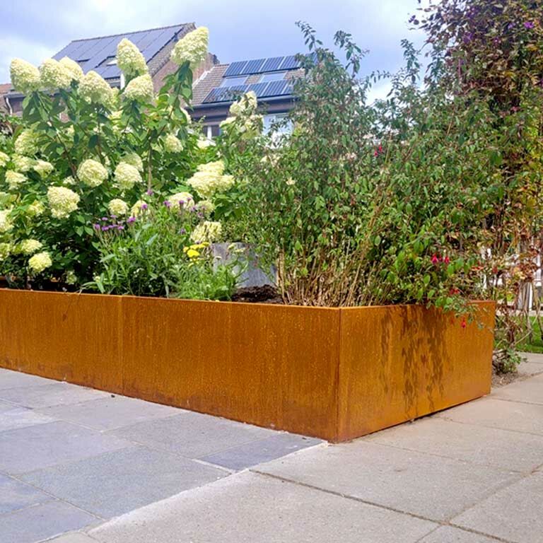 Ζαρντινιέρα από χάλυβα corten Texas xxl 400 x 120 cm