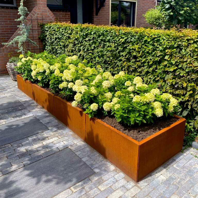 Ζαρντινιέρα από χάλυβα corten Texas xxl 320 x 80 cm