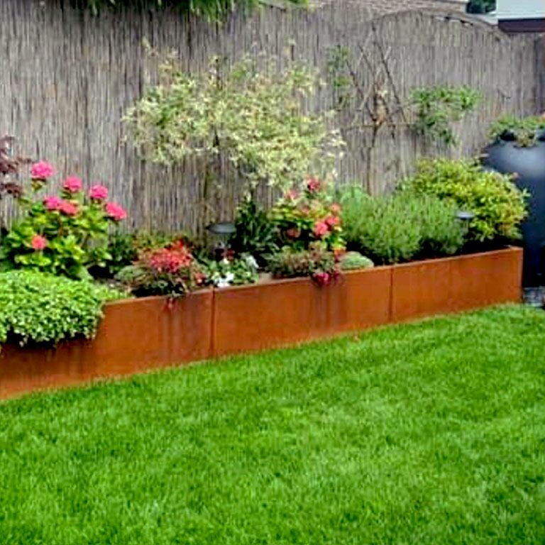Ζαρντινιέρα από χάλυβα corten Texas xxl 480 x 100 cm