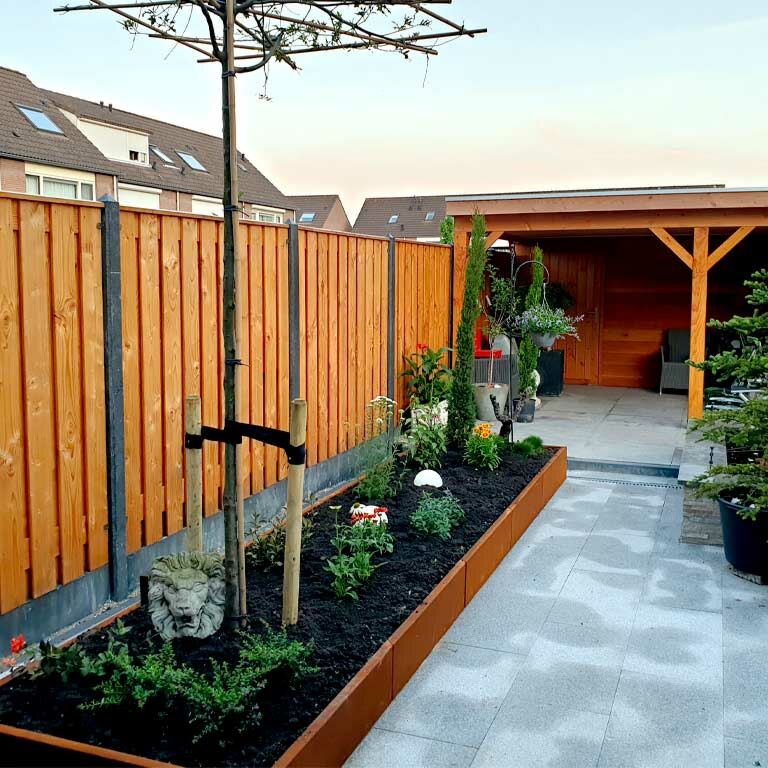 Ζαρντινιέρα από χάλυβα corten Texas xxl 500 x 120 cm
