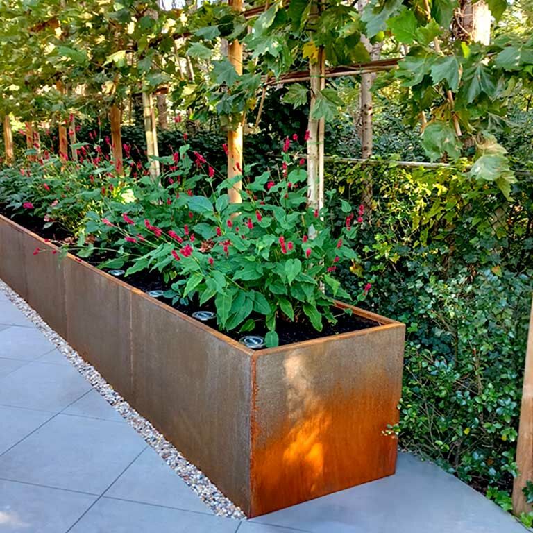 Ζαρντινιέρα από χάλυβα corten Texas xxl 500 x 30 cm