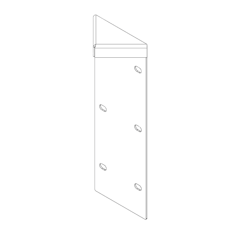 γωνιά Ατσάλι με επικάλυψη σκόνης 180° 30 cm
