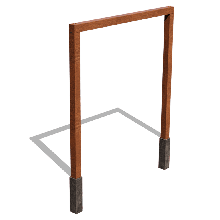 Πέργκολα από ατσάλι corten ίσιο 250 cm