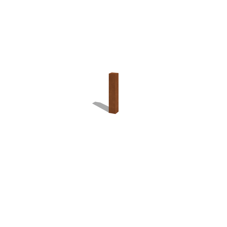 Στύλος περίφραξης από ατσάλι corten 60 cm