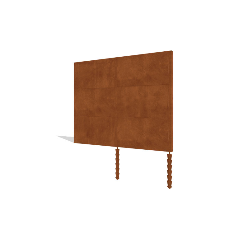 Φράχτης κηπου από χάλυβα corten H3 σετ 252 cm