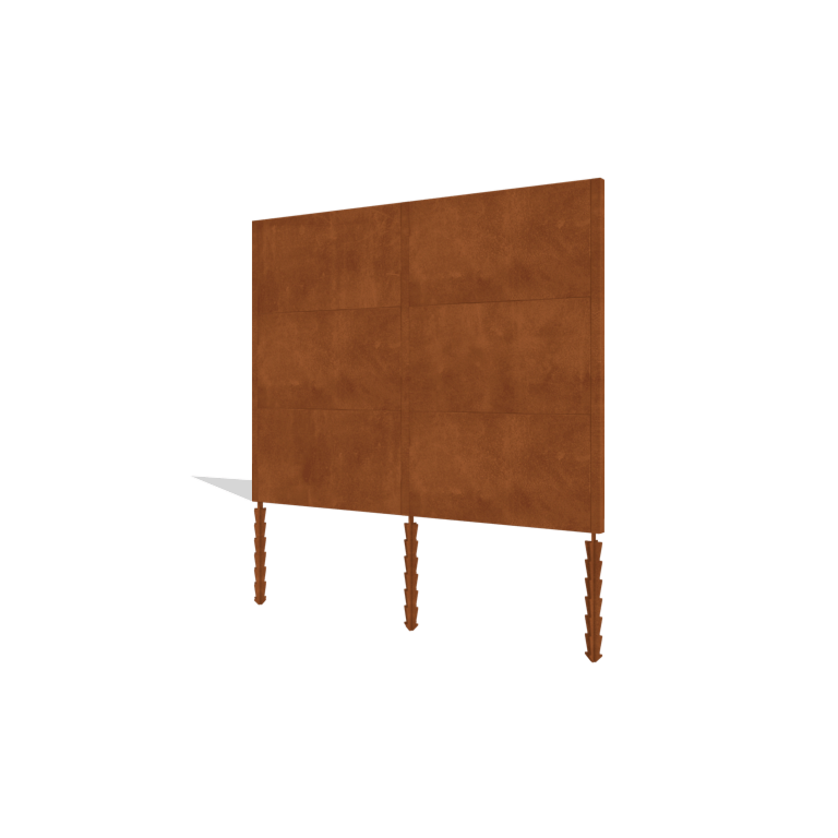 Φράχτης κηπου από χάλυβα corten H3 oλόκληρο σετ 258 cm