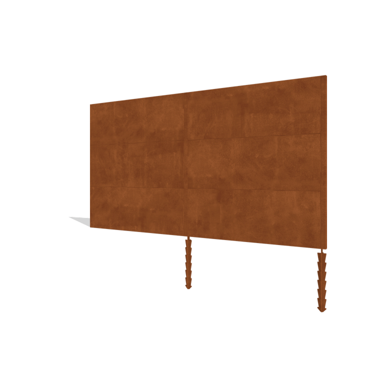 Φράχτης κηπου από χάλυβα corten H3 σετ 372 cm