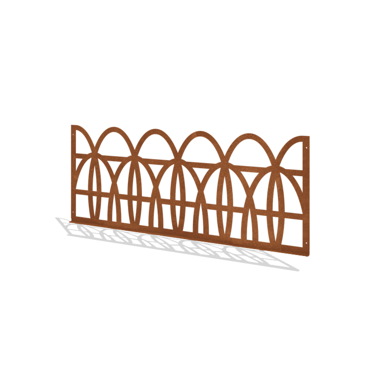 Διακοσμητικός Φράχτης από ατσάλι corten T 149 x 60 cm
