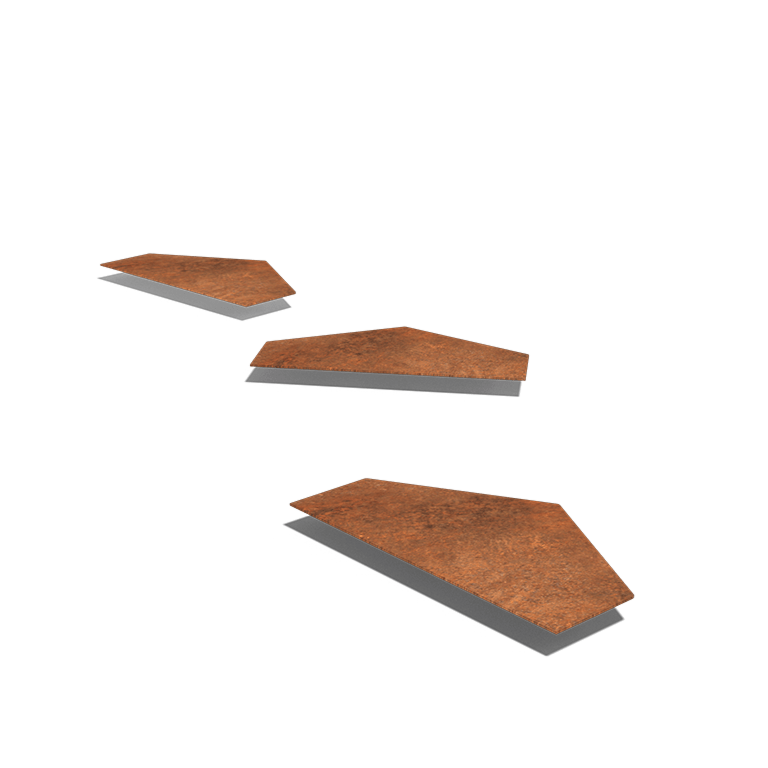Πλάκα από ατσάλι corten Εξάγωνο HV 50