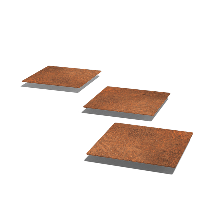 Πλάκα από ατσάλι corten Τετράγωνο 30 x 30 cm