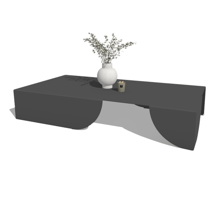 Τραπεζάκι σαλονιού αλουμινίου Savuto 160 x 80 x 30 cm