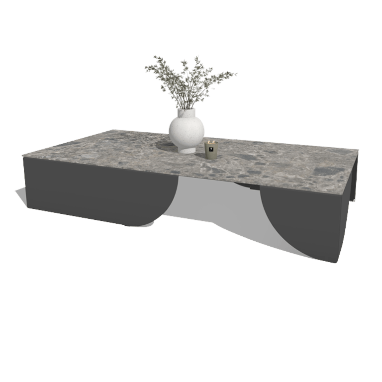 Τραπεζάκι σαλονιού αλουμινίου Savuto 160 x 80 x 30 cm