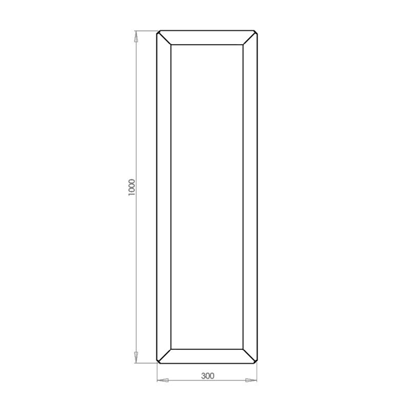 Ζαρντινιέρα από χάλυβα corten Τέξας 30 x 100 cm