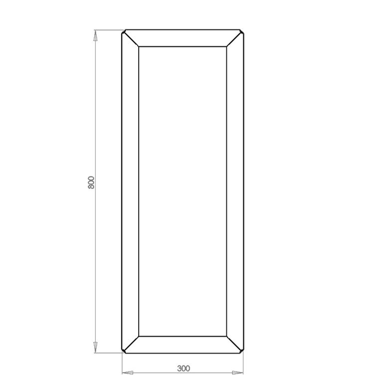 Ζαρντινιέρα από χάλυβα corten Τέξας 30 x 80 cm