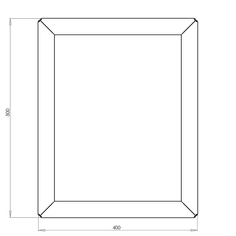 Ζαρντινιέρα από χάλυβα corten Τέξας 40 x 50 cm
