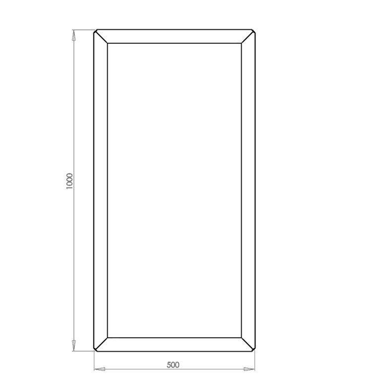 Ζαρντινιέρα από χάλυβα corten Τέξας 50 x 100 cm