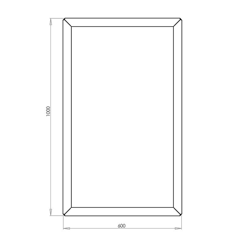 Ζαρντινιέρα από χάλυβα corten Τέξας 60 x 100 cm