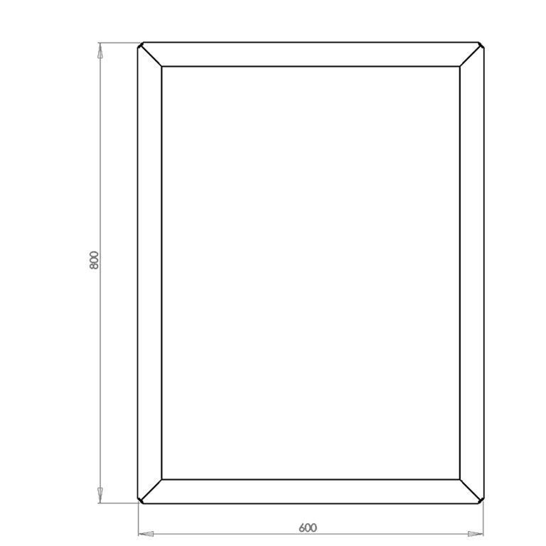 Ζαρντινιέρα από χάλυβα corten Τέξας 60 x 80 cm
