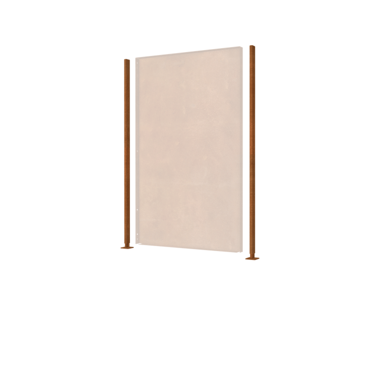 Βάση από ατσάλι corten ίσιο επίπεδη βάση με 190 x 6 x 3 cm