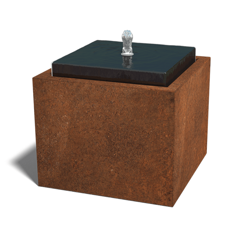 Συντριβάνι από ατσάλι corten 50 x 50 x 40 cm