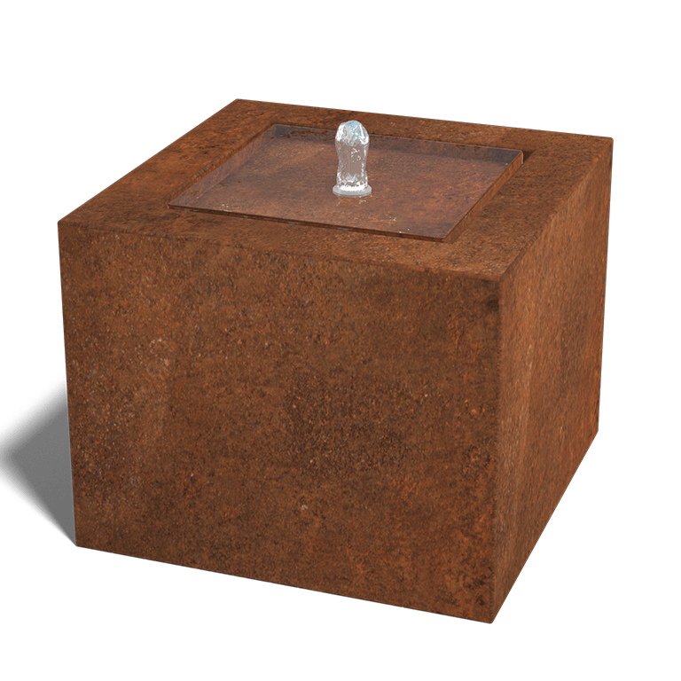 Συντριβάνι από ατσάλι corten 50 x 50 x 40 cm