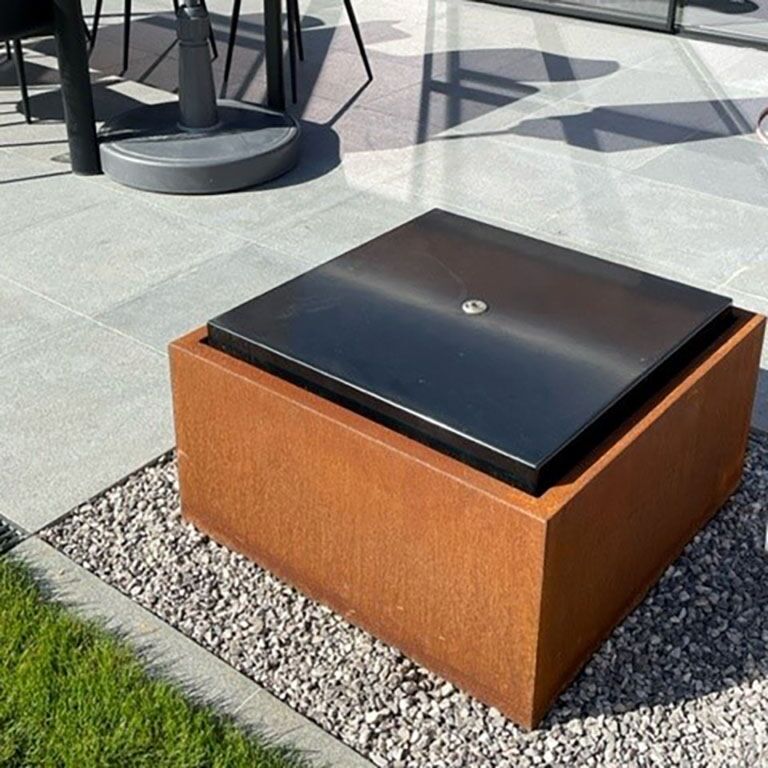 Συντριβάνι από ατσάλι corten 50 x 50 x 40 cm