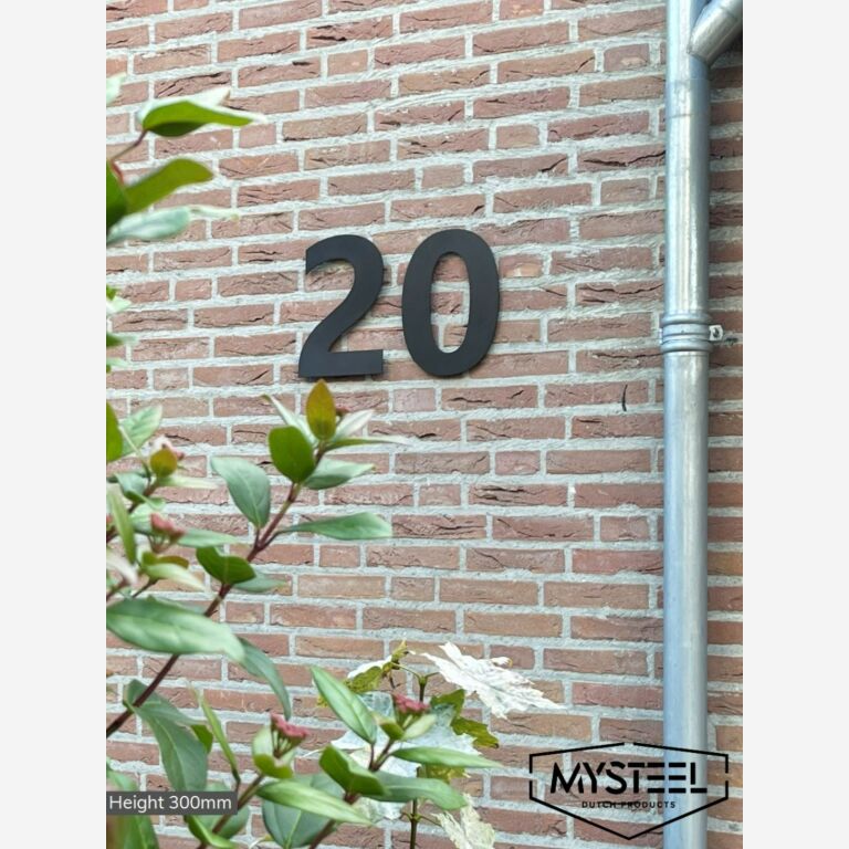 Αριθμός από ανοξείδωτο ατσάλι Μαύρο 6 - 30 cm