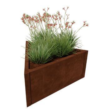 Ζαρντινιέρα από χάλυβα corten Alaska Ισόπλευρο 80 cm