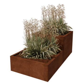 Ζαρντινιέρα από χάλυβα corten Μαϊάμι ειδικό II 80