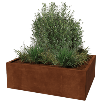 Ζαρντινιέρα από χάλυβα corten Τέξας 100 x 120 cm