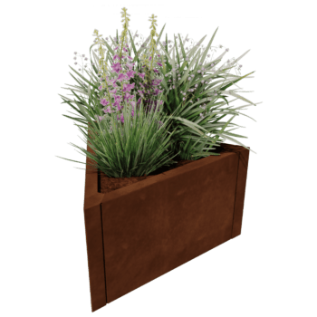 Ζαρντινιέρα από χάλυβα corten Alaska Ισόπλευρο 60 cm