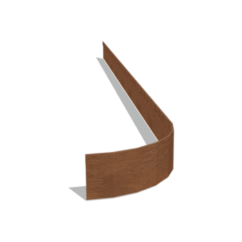 Χωρίσματα γκαζόν από ατσάλι corten επίπεδο FLEX 13 cm (μήκος 240 cm)