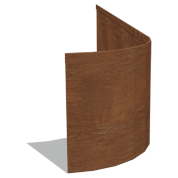 Χωρίσματα γκαζόν από ατσάλι corten επίπεδο FLEX 35 cm (μήκος 150 cm)