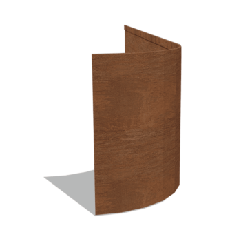 Χωρίσματα γκαζόν από ατσάλι corten επίπεδο FLEX 45 cm (μήκος 150 cm)