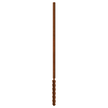 Βάση από ατσάλι corten ίσιο πείρος στήριξης με 190 x 6 x 3 cm
