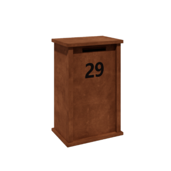 Γραμματοκιβώτιο από χάλυβα Corten - Arizona M - 60 x 40 x 100 cm