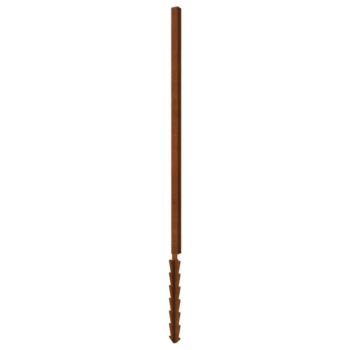 Βάση από ατσάλι corten πείρος στήριξης γωνία με 190 x 6 x 6 cm