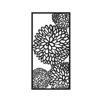 Διακόσμηση τοίχου από μέταλλο - Λουλούδι 2.0 Small - 60 x 30,1 cm