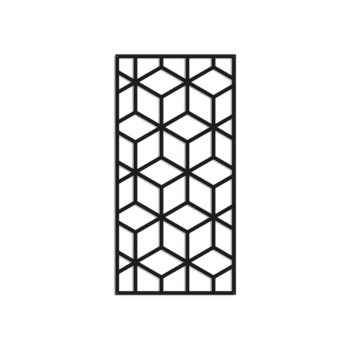 Διακόσμηση τοίχου από μέταλλο - Γεωμετρικά σχήματα 2.0 Small - 60 x 30 cm