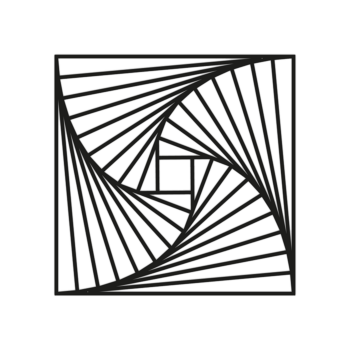 Διακόσμηση τοίχου από μέταλλο - Γεωμετρικά σχήματα 3.0 Small - 30 x 30 cm