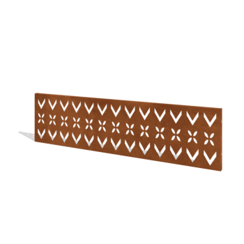 Φράχτης κηπου από χάλυβα corten H πάνελ V 180 x 47,5 cm