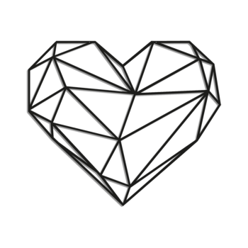 Διακόσμηση τοίχου από μέταλλο - Καρδιά Large - 80,1 x 93,4 cm