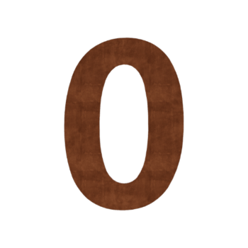 Αριθμός από ατσάλι corten 0 - 15 cm
