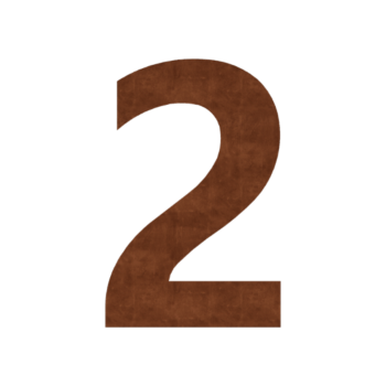 Αριθμός οδων από χάλυβα Corten 2 - 32,7 x 50 cm