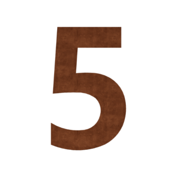 Αριθμός από ατσάλι corten 5 - 15 cm