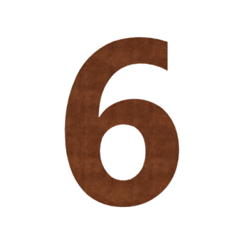 Αριθμός από ατσάλι corten 6 - 15 cm