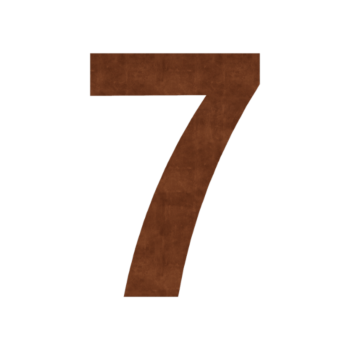 Αριθμός από ατσάλι corten 7 - 15 cm