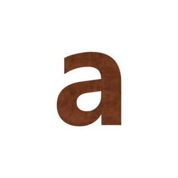 Αριθμός από ατσάλι corten a - 10 cm